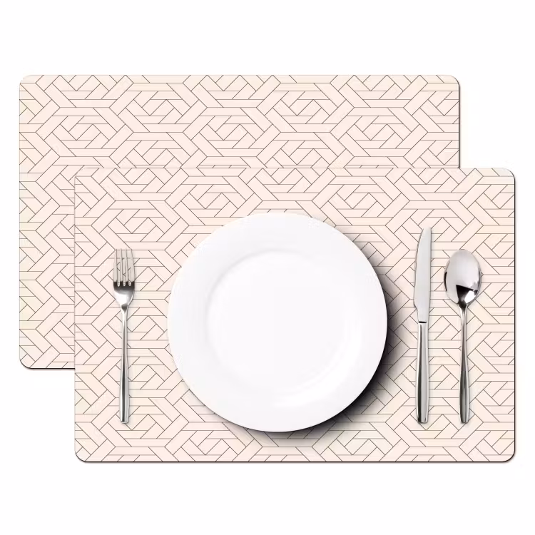 Patroon - Beige - Lijnen - Bruin Placemat vinyl groot 368 -zzsfeer2_Kitchenyeah-website