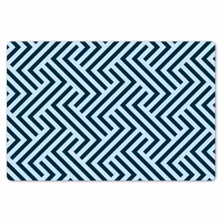 Patroon - Blauw - Lijnen - Zigzag Placemat vinyl groot 368 -zzsfeer1_Kitchenyeah-website