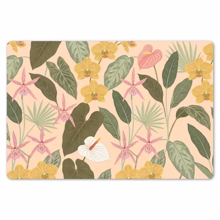 Patroon - Bloemen - Kleurrijk Placemat vinyl groot -zzsfeer1_Kitchenyeah-website