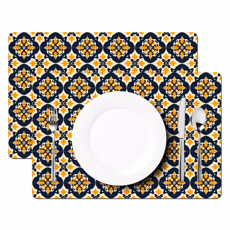 Patroon - Siertegel - Kleurrijk Placemat vinyl groot 368 -zzsfeer2_Kitchenyeah-website