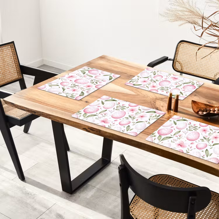 Patroon - Eieren - Roze - Pasen Placemat vinyl groot -zzsfeer4_Kitchenyeah-website