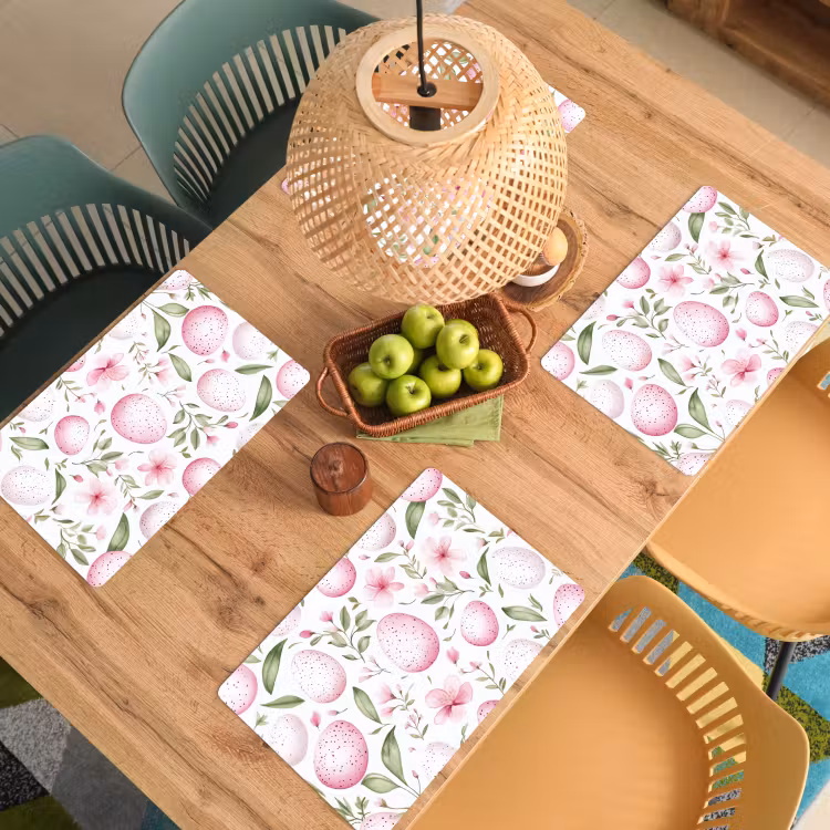 Patroon - Eieren - Roze - Pasen Placemat vinyl groot -zzsfeer5_Kitchenyeah-website
