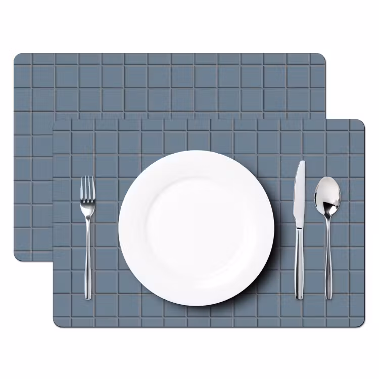 Patroon - Tegel - Blauwgrijs Placemat vinyl groot 368 -zzsfeer2_Kitchenyeah-website