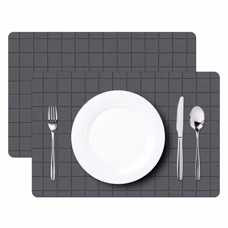 Patroon - Tegel - Grafiet - Grijs Placemat vinyl groot 368 -zzsfeer2_Kitchenyeah-website