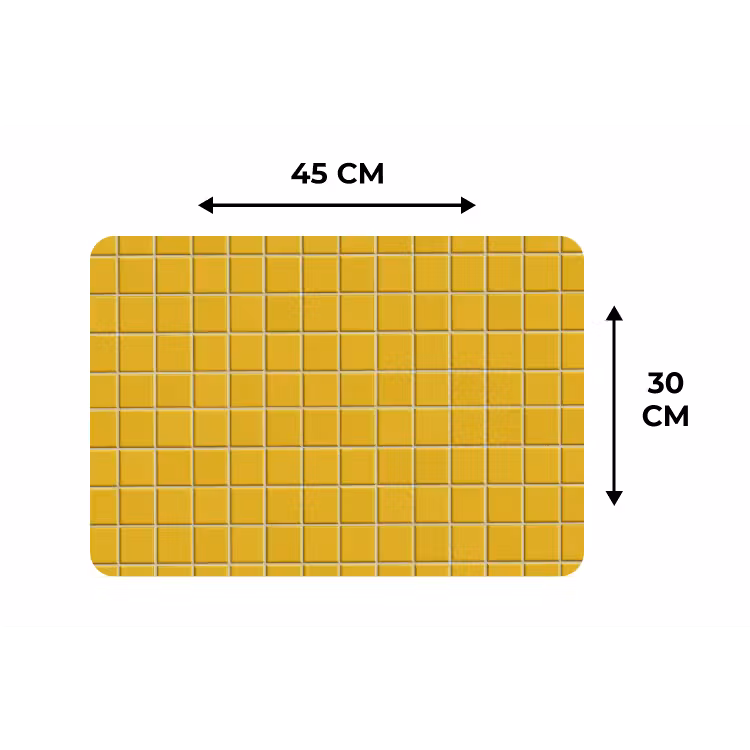 Patroon - Tegel - Okergeel Placemat vinyl groot 368 -specs