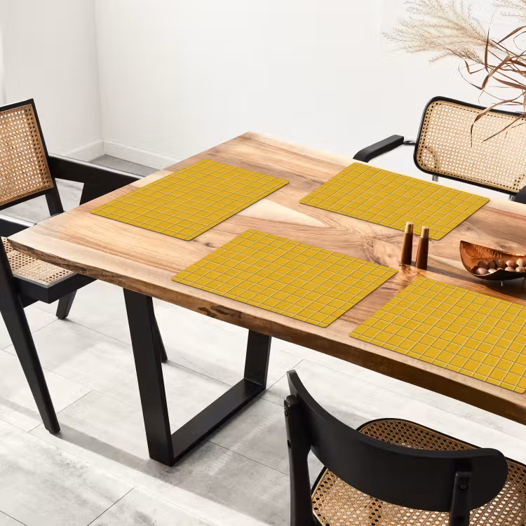 Patroon - Tegel - Okergeel Placemat vinyl groot 368 -zzsfeer4_Kitchenyeah-website