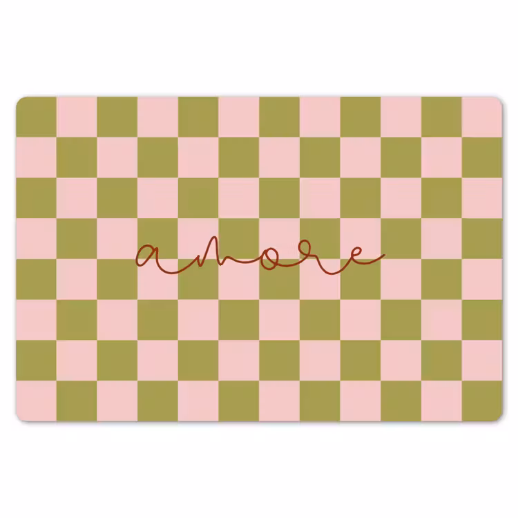 Patroon - Geblokt - Olijfgroen - Amore Placemat vinyl groot -zzsfeer1_Kitchenyeah-website