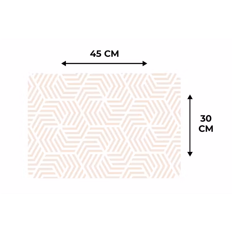 Patroon - Geometrie - Design - Pastel Placemat vinyl groot 368 -specs