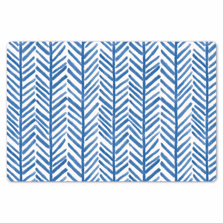 Patroon - Streep - Blauw Placemat vinyl groot 368 -zzsfeer1_Kitchenyeah-website