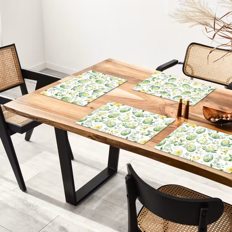 Patroon - Groen - Eieren Placemat vinyl groot -zzsfeer4_Kitchenyeah-website