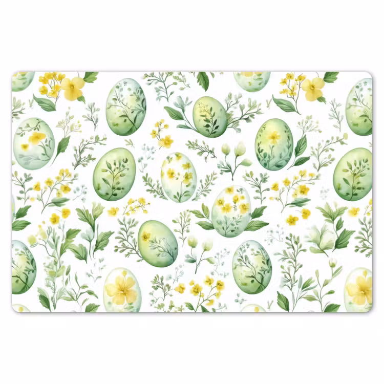 Patroon - Groen - Eieren Placemat vinyl groot -zzsfeer1_Kitchenyeah-website