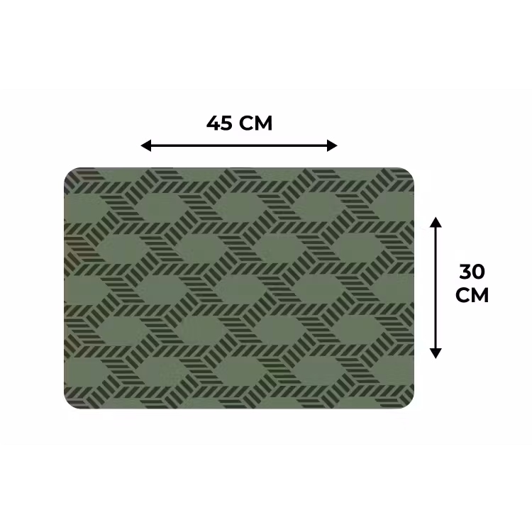Patroon - Groen - Geometrisch Placemat vinyl groot 368 -specs