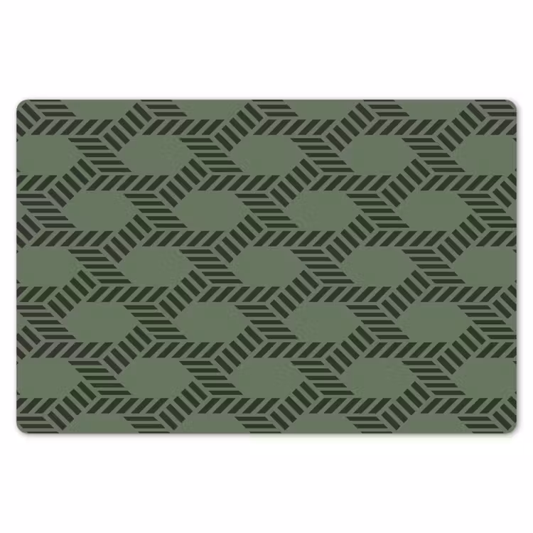 Patroon - Groen - Geometrisch Placemat vinyl groot 368 -zzsfeer1_Kitchenyeah-website