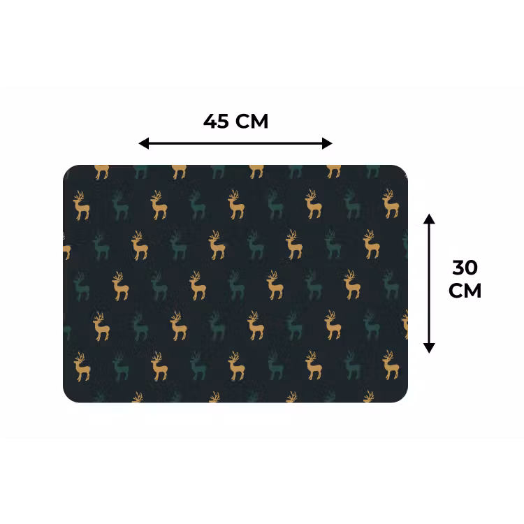 Patroon - Groen - Herten Placemat vinyl groot 368 -specs