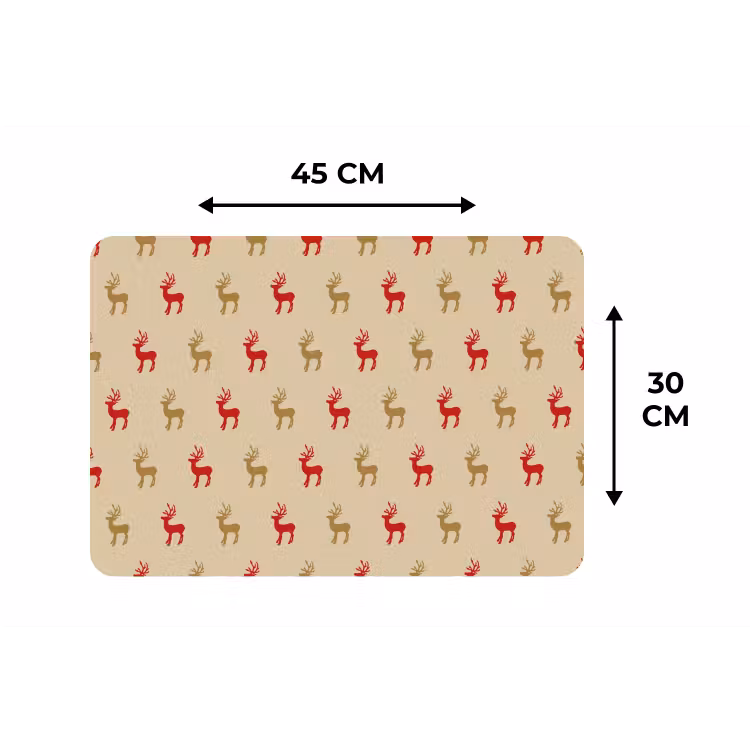 Patroon - Herten - Beige Placemat vinyl groot 368 -specs