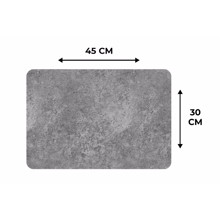 Patronen - Industrieel - Beton Placemat vinyl groot 368 -specs