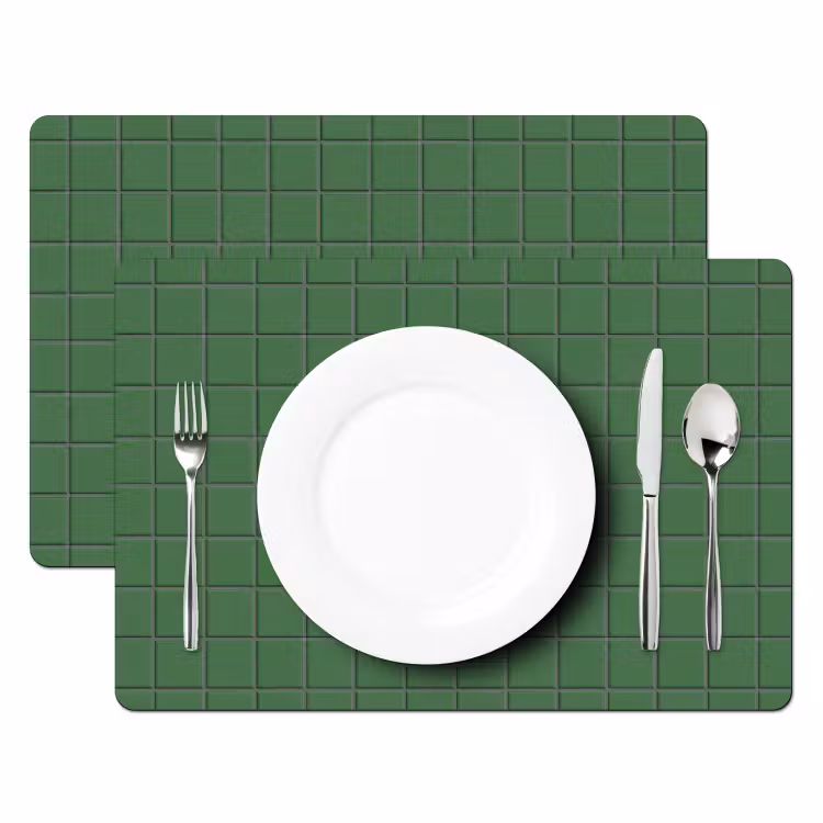 Patroon - Tegels - Groen Placemat vinyl groot 368 -zzsfeer2_Kitchenyeah-website