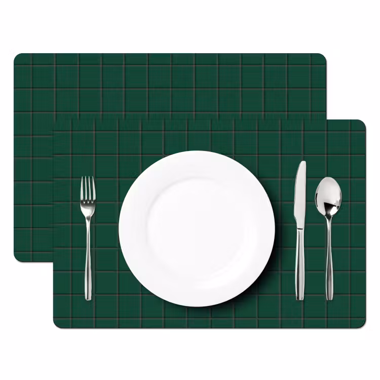 Patroon - Tegels - Dennen - Groen Placemat vinyl groot 368 -zzsfeer2_Kitchenyeah-website