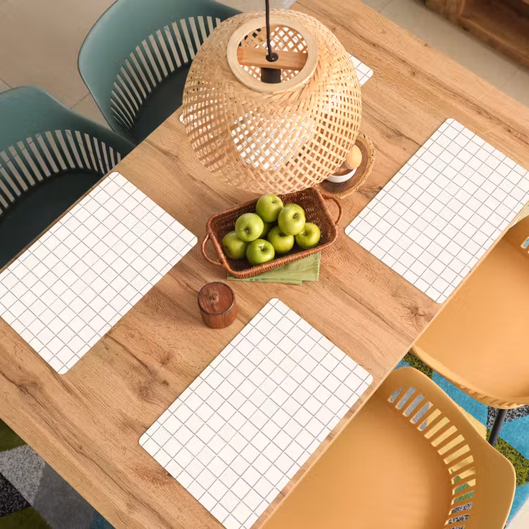 Patroon - Tegels - Wit Placemat vinyl groot 368 -zzsfeer5_Kitchenyeah-website