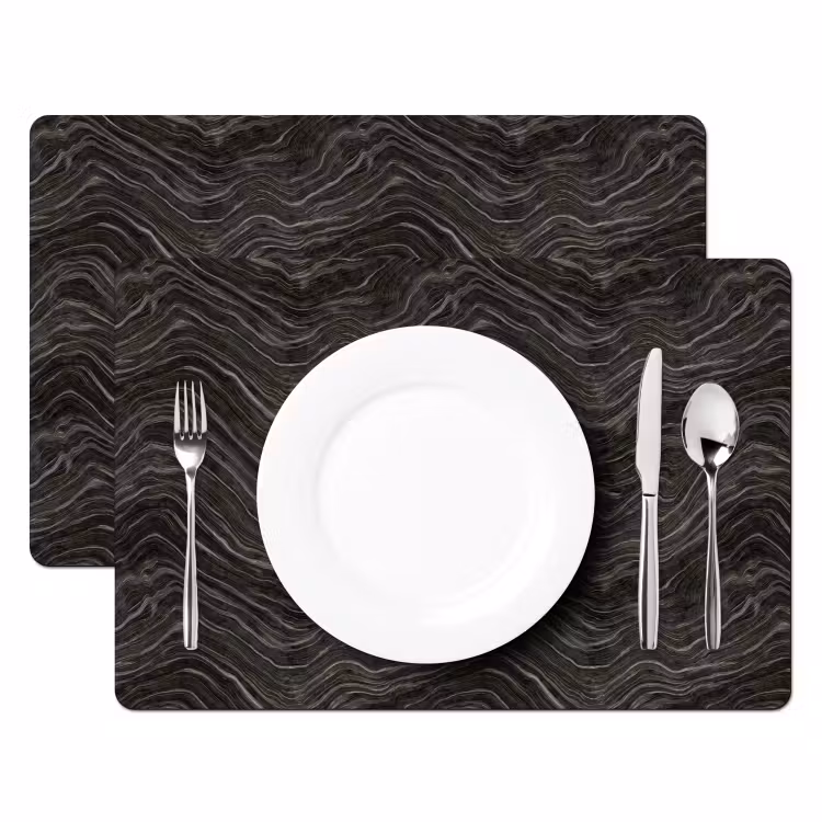 Patroon - Contrast - Antraciet Placemat vinyl groot 368 -zzsfeer2_Kitchenyeah-website