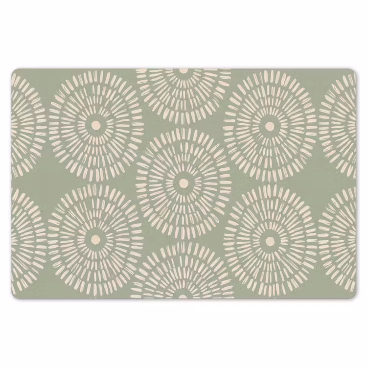 Patroon - Cirkels - Abstract - Modern - Groen Placemat vinyl groot -zzsfeer1_Kitchenyeah-website
