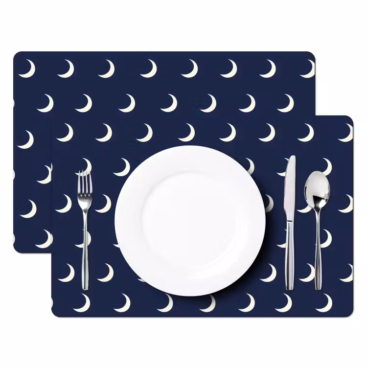 Patroon - Manen - Blauw Placemat vinyl groot 368 -zzsfeer2_Kitchenyeah-website
