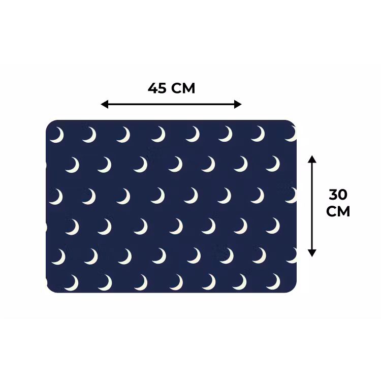Patroon - Manen - Blauw Placemat vinyl groot 368 -specs