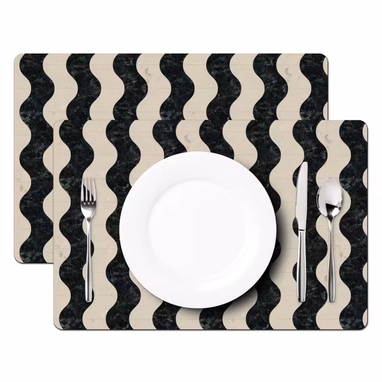 Patroon - Marmer - Groen - Cremé Placemat vinyl groot 368 -zzsfeer2_Kitchenyeah-website