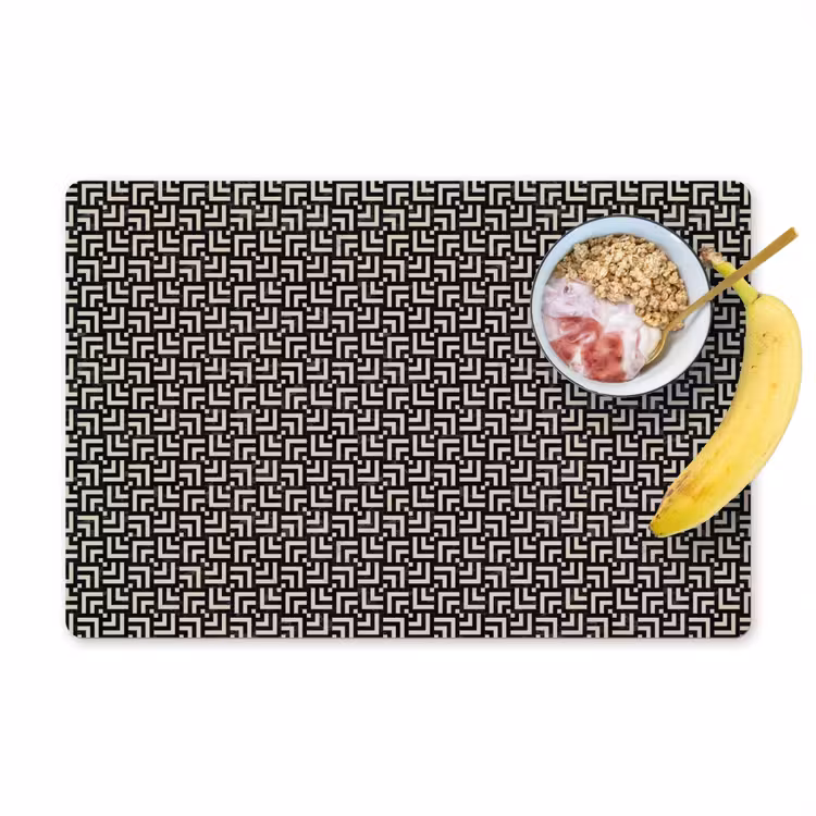 Patroon - Marmer - Zwart Placemat vinyl groot 368 -zzzproduct_Kitchenyeah-website