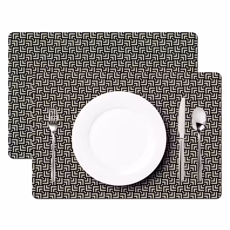 Patroon - Marmer - Zwart Placemat vinyl groot 368 -zzsfeer2_Kitchenyeah-website
