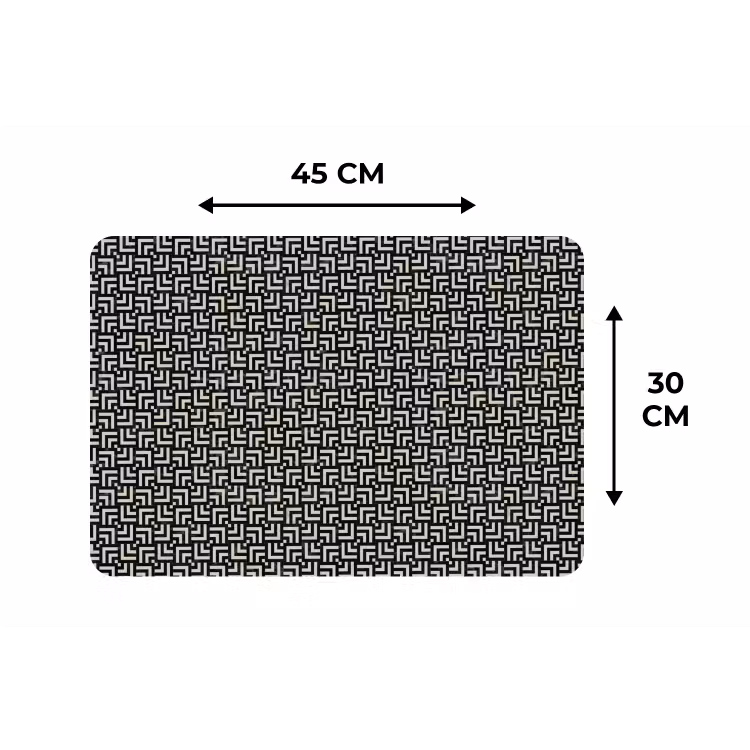 Patroon - Marmer - Zwart Placemat vinyl groot 368 -specs
