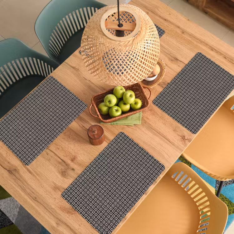 Patroon - Marmer - Zwart Placemat vinyl groot 368 -zzsfeer5_Kitchenyeah-website
