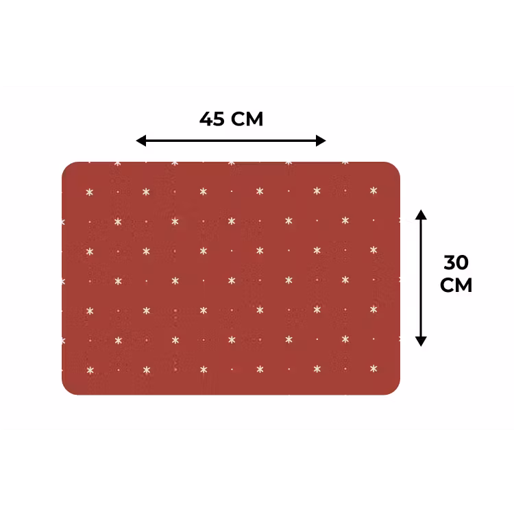 Patroon - Stippen - Sterren - Rood Placemat vinyl groot 368 -specs