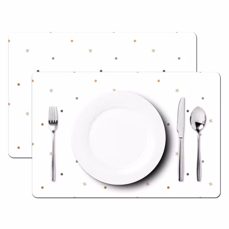 Patroon - Stippen - Sterren - Wit Placemat vinyl groot 368 -zzsfeer2_Kitchenyeah-website