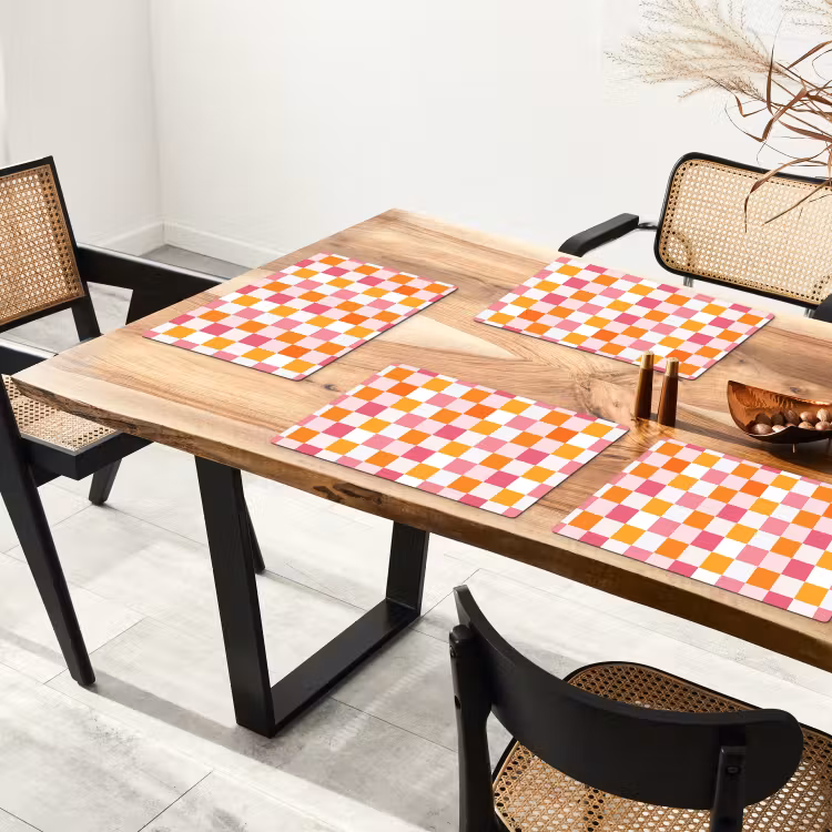 Patroon - Vierkant - Roze Placemat vinyl groot 368 -zzsfeer4_Kitchenyeah-website
