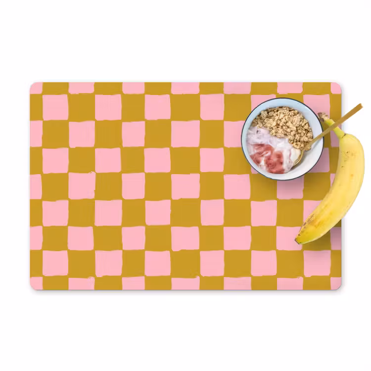 Patroon - Vierkant - Roze Placemat vinyl groot 368 -zzzproduct_Kitchenyeah-website