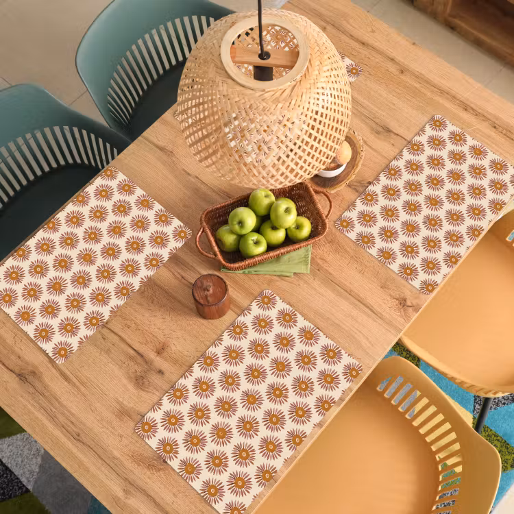 Patroon - Retro - Bruin Placemat vinyl groot 368 -zzsfeer5_Kitchenyeah-website