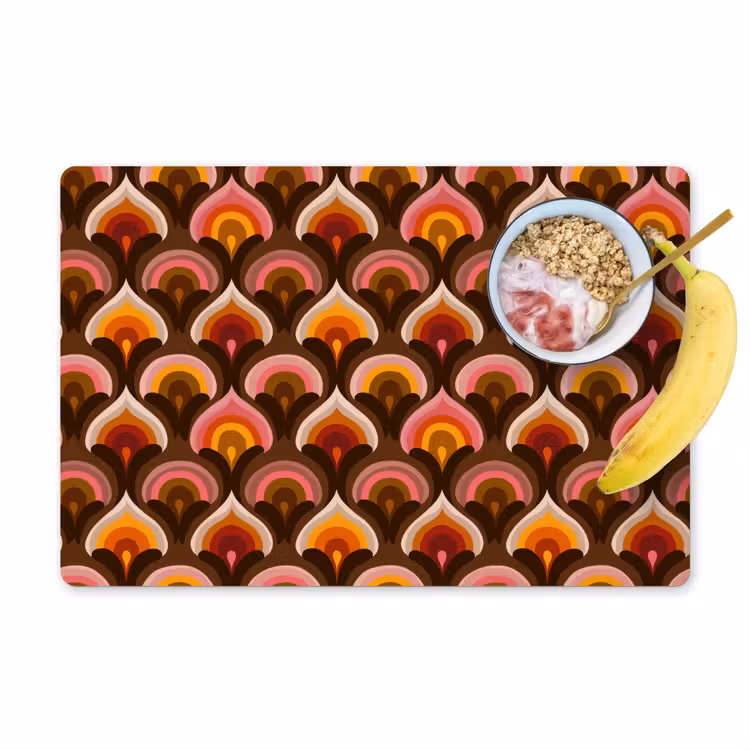 Patroon - Retro - Kleurrijk Placemat vinyl groot 368 -zzzproduct_Kitchenyeah-website