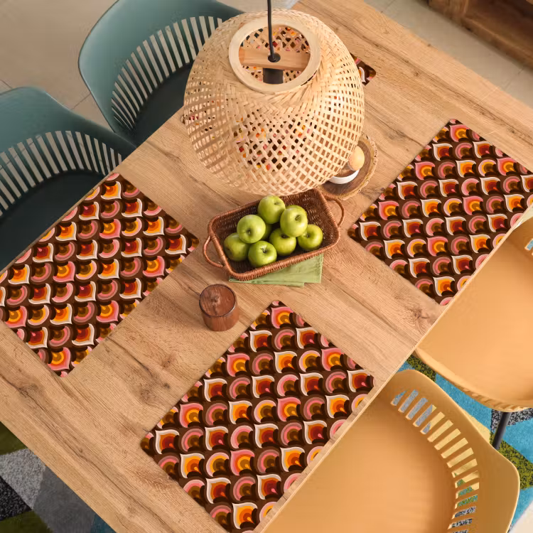 Patroon - Retro - Kleurrijk Placemat vinyl groot 368 -zzsfeer5_Kitchenyeah-website