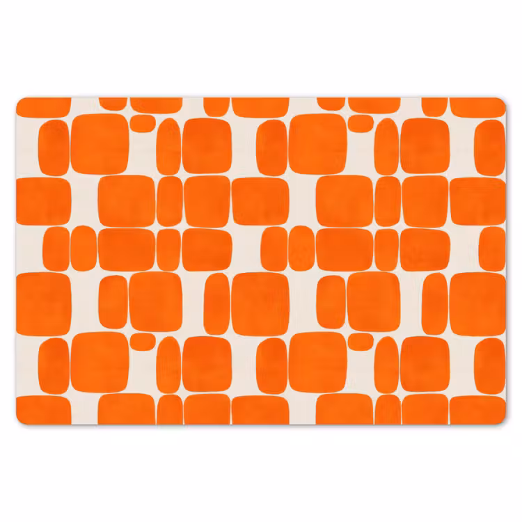 Patroon - Retro - Oranje Placemat vinyl groot 368 -zzsfeer1_Kitchenyeah-website
