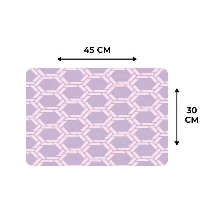 Patroon - Roze - Paars Placemat vinyl groot 368 -specs