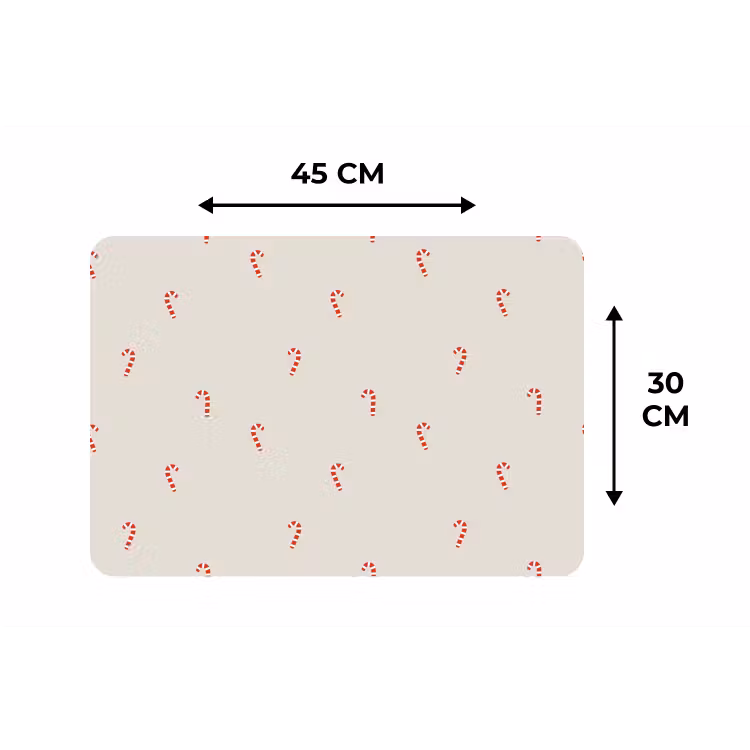 Patroon - Zuurstokken - Beige Placemat vinyl groot 368 -specs