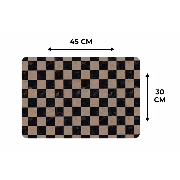 Patroon - Dambord - Marmer Placemat vinyl groot 368 -specs