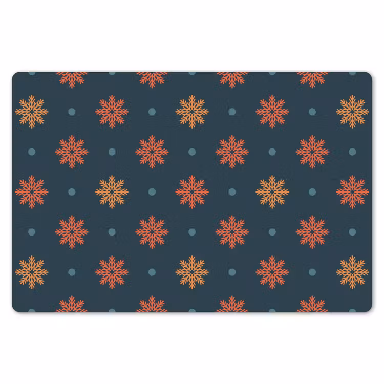 Patroon - Sneeuwvlokken - Blauw Placemat vinyl groot 368 -zzsfeer1_Kitchenyeah-website