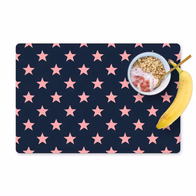 Patroon - Sterren - Roze Placemat vinyl groot 368 -zzzproduct_Kitchenyeah-website