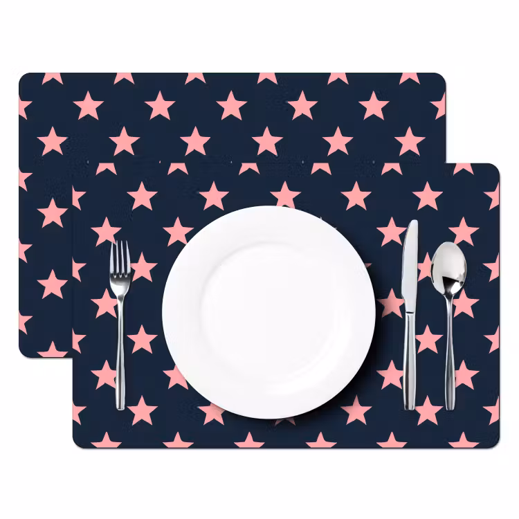 Patroon - Sterren - Roze Placemat vinyl groot 368 -zzsfeer2_Kitchenyeah-website