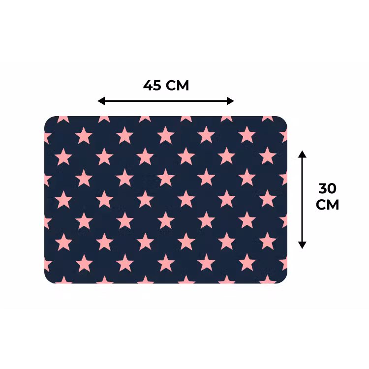 Patroon - Sterren - Roze Placemat vinyl groot 368 -specs