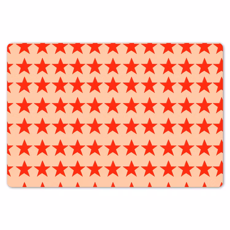 Patroon - Sterren - Rood Placemat vinyl groot 368 -zzsfeer1_Kitchenyeah-website