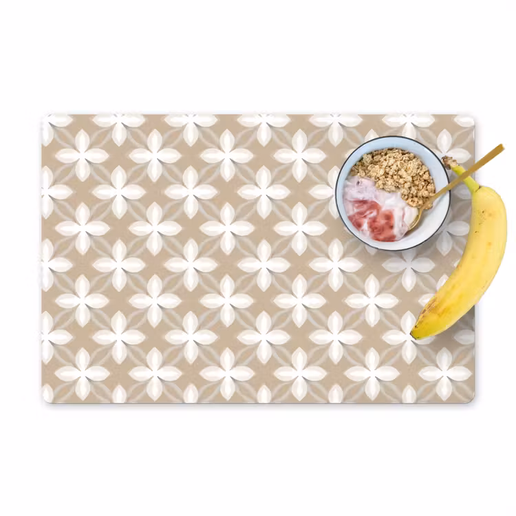 Patroon - Symmetrisch - Beige Placemat vinyl groot 368 -zzzproduct_Kitchenyeah-website