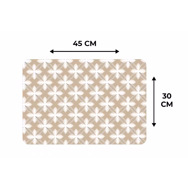 Patroon - Symmetrisch - Beige Placemat vinyl groot 368 -specs